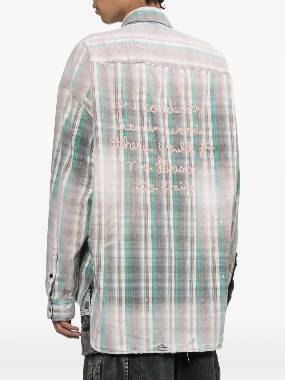 Maison MIHARA YASUHIRO check shirt Beige