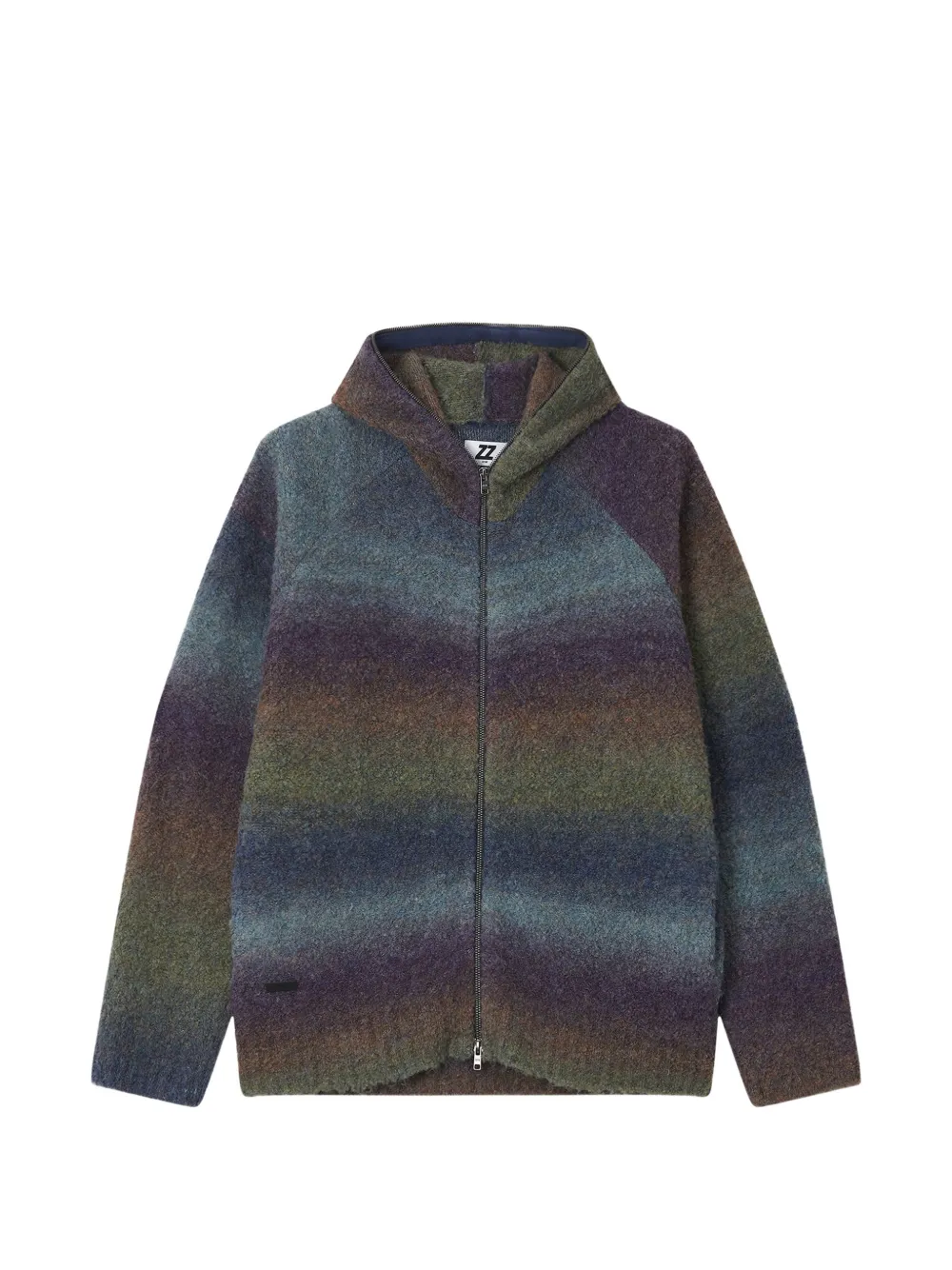 izzue gradient-effect zip-up hoodie - Blue