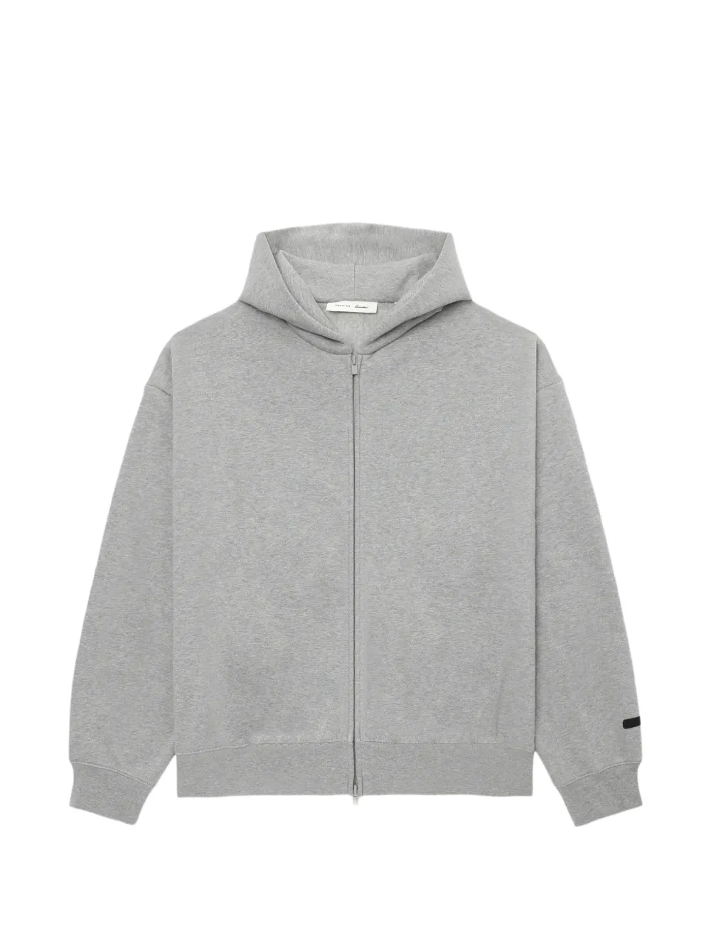 FEAR OF GOD ESSENTIALS 90s relaxed zip-up logo-embossed hoodie