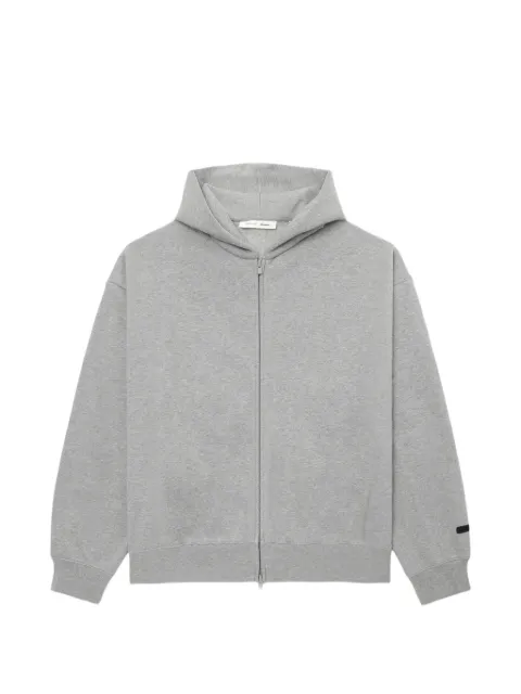 FEAR OF GOD ESSENTIALS 90s relaxed zip-up logo-embossed hoodie