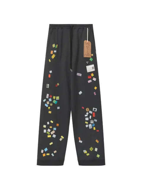 Maison MIHARA YASUHIRO Price Tag Sticker printed sweat pants