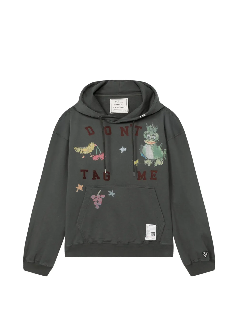 Maison MIHARA YASUHIRO Kids Doodle printed hoodie - Black