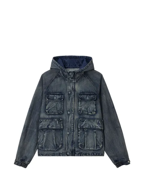 izzue hooded denim jacket