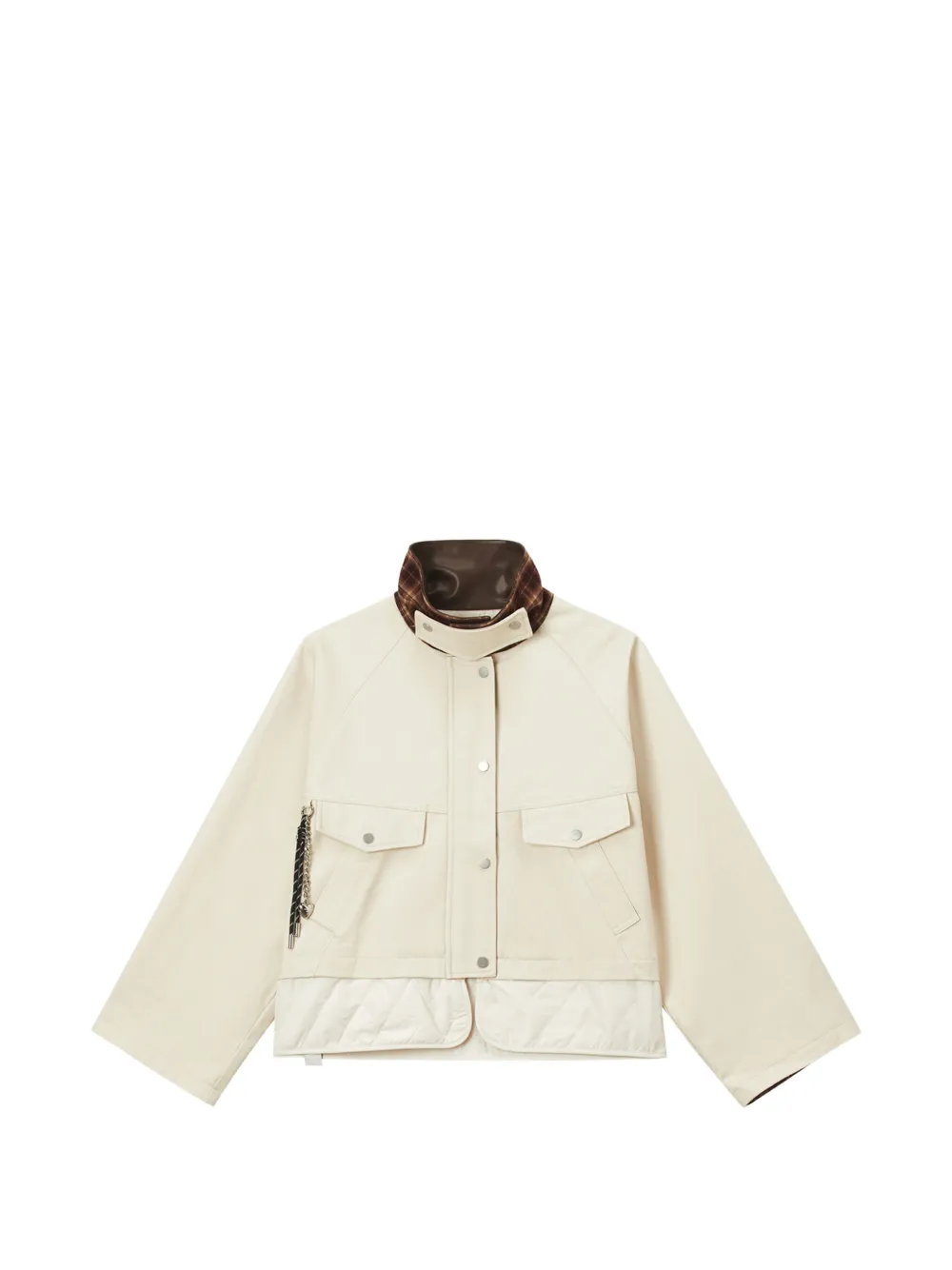 Musium Div. Quilted-panel Jacket In Nude