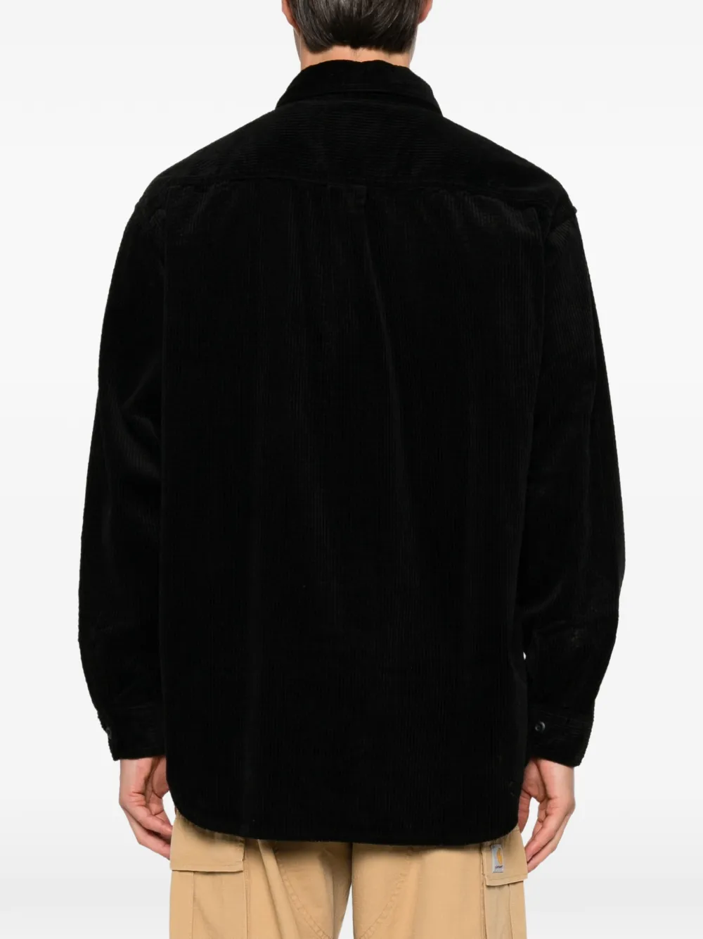 Carhartt WIP Loyde corduroy logo-patch shirt Zwart