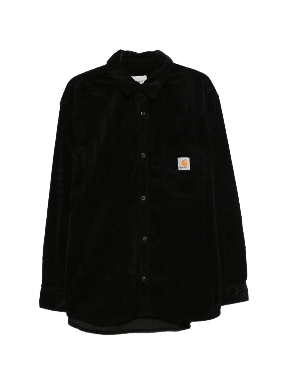 Carhartt WIP Loyde corduroy logo-patch shirt Zwart