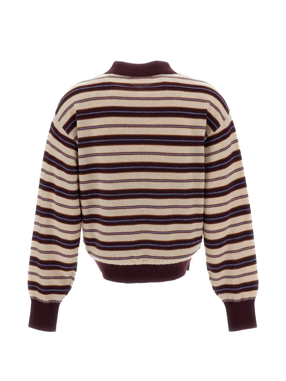 Guest In Residence Collegiate gestreepte kasjmier polotop Beige