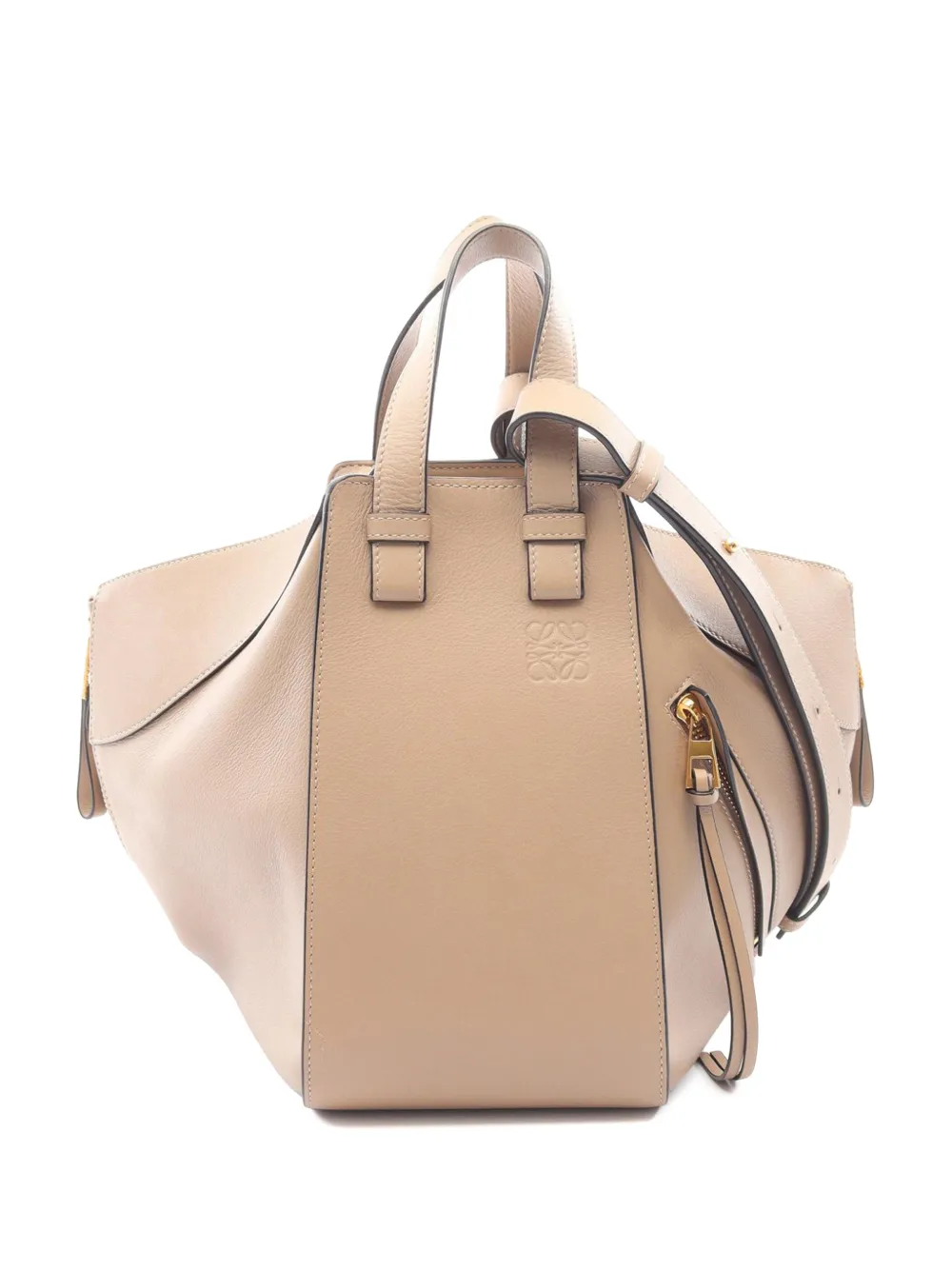 Loewe Pre-Owned 2016-2026 Small Grained Calfskin Drawstring Hammock Bag satchel - Neutrals