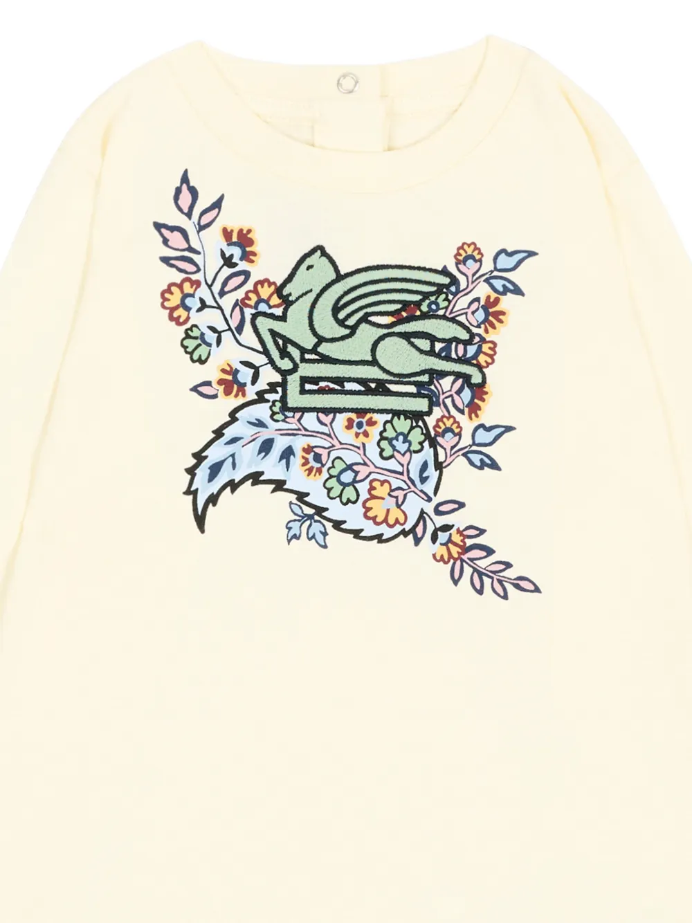 ETRO KIDS Pegaso T-shirt met bloemenprint Geel