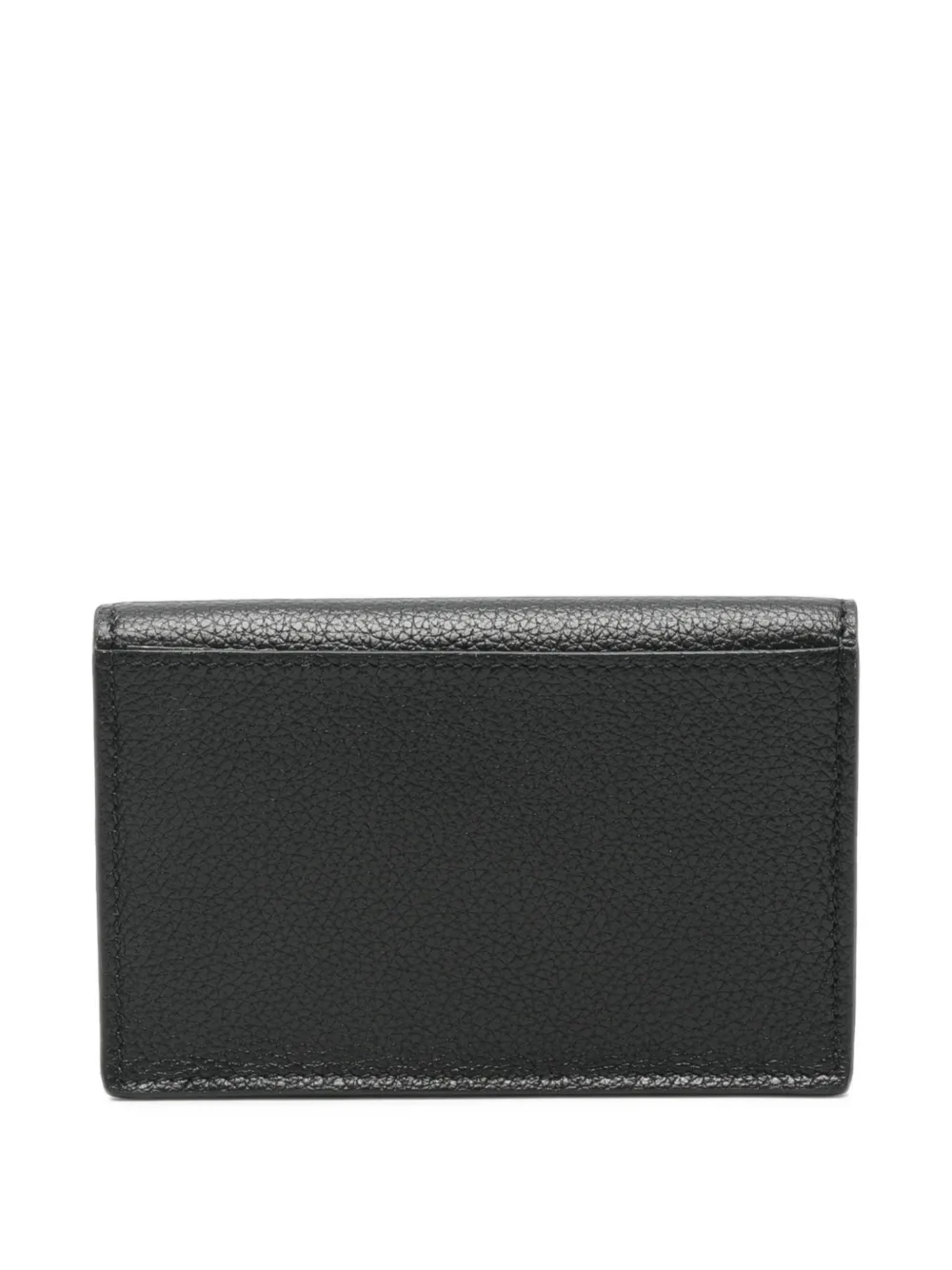 FENDI logo-plaque pebbled-leather wallet Zwart