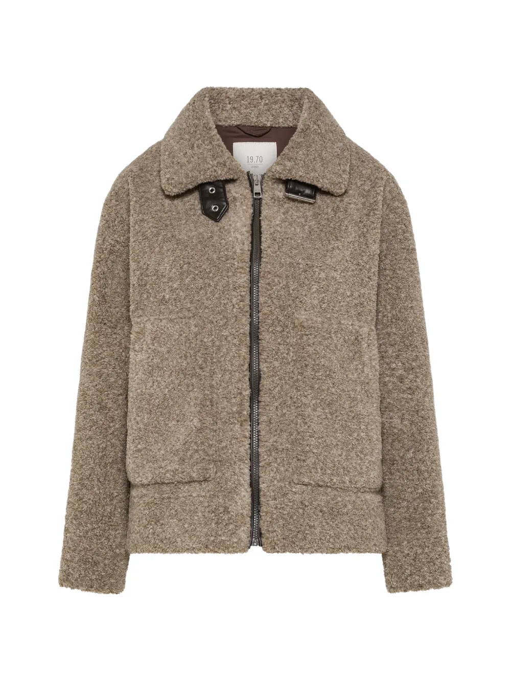 Seventy fleece-texture buckled-collar jacket - Tons neutres Seventy fleece-texture buckled-collar jacket - Tons neutres