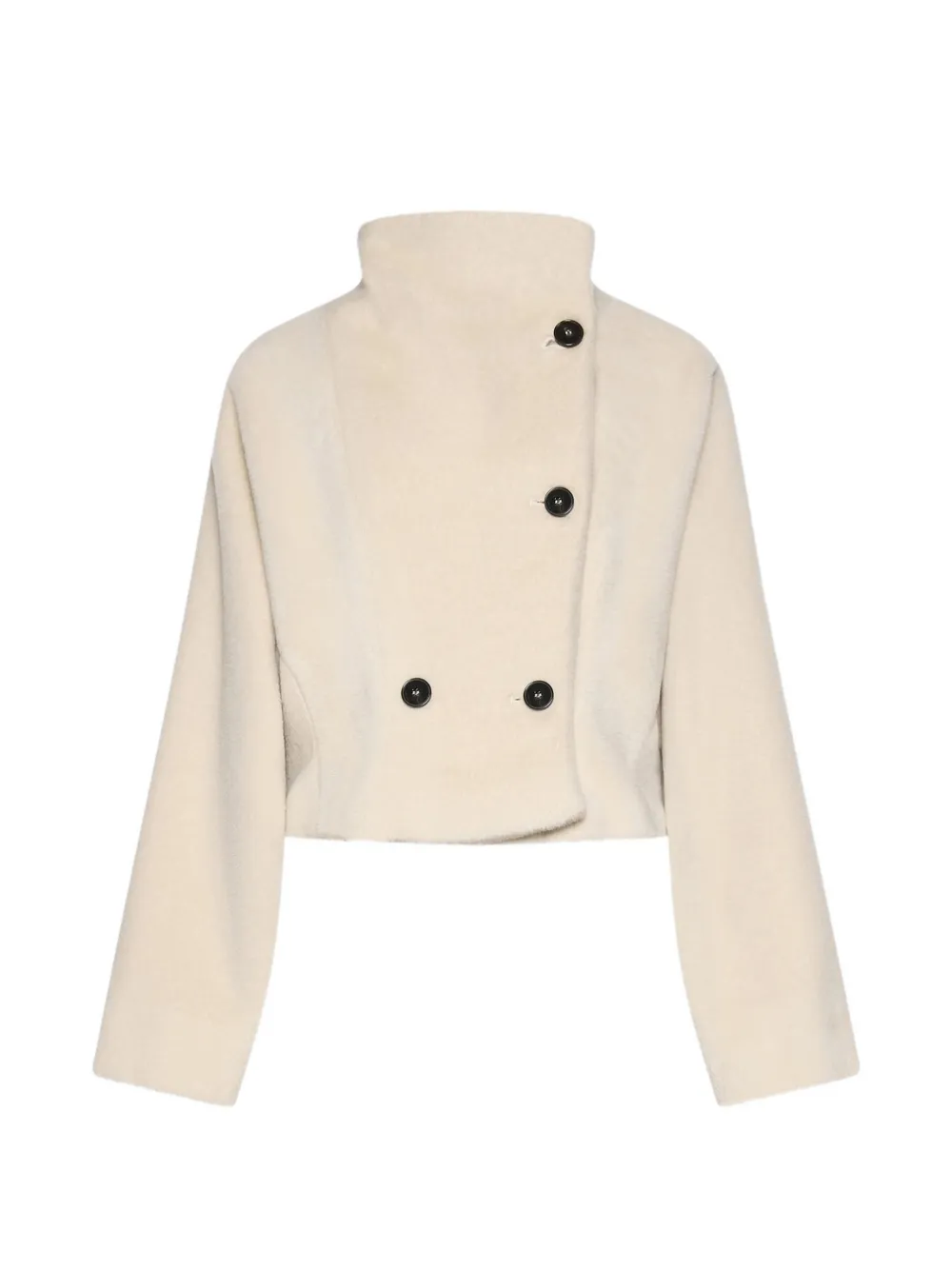 Marella Mllvitalba double-breasted cropped jacket Beige