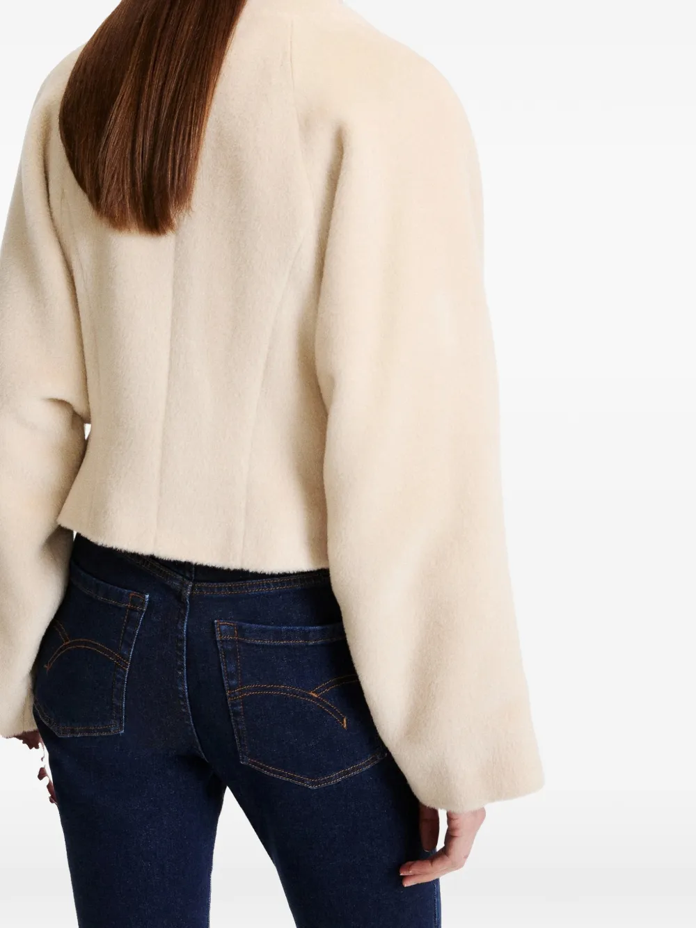 Marella Mllvitalba double-breasted cropped jacket Beige