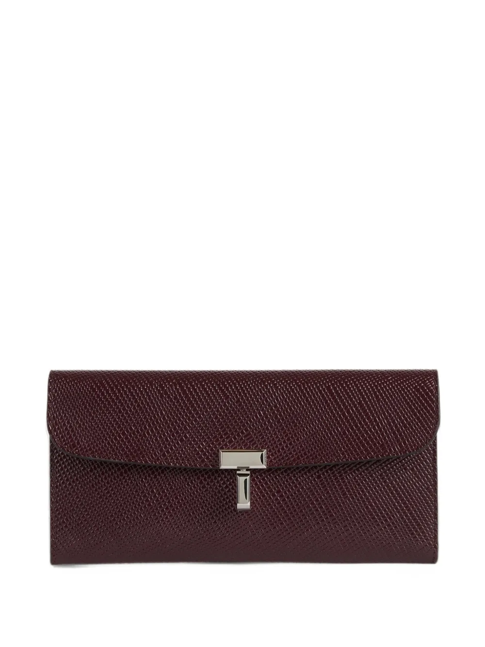 TOTEME T-lock leather wallet - Rosso