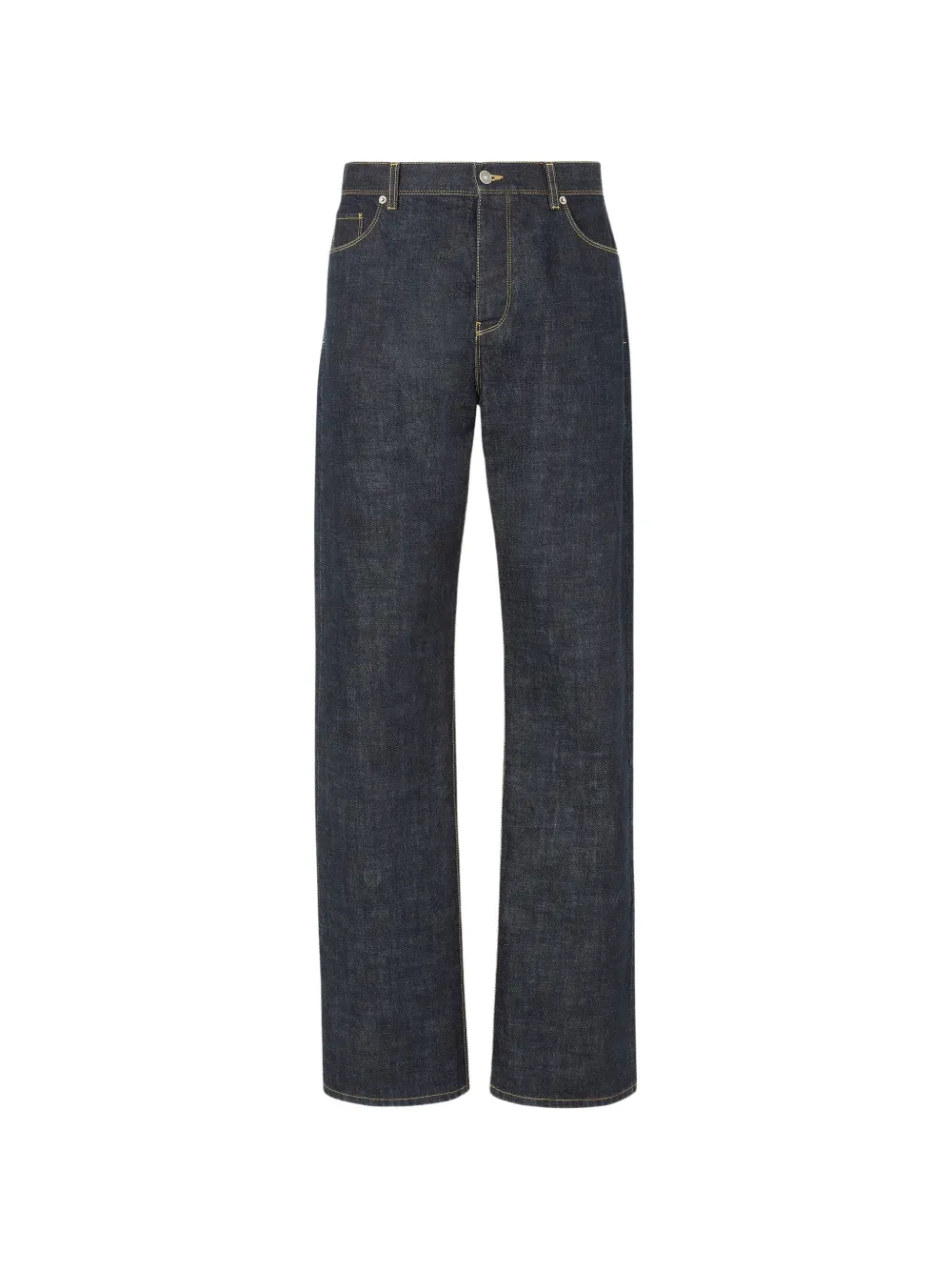 FENDI contrast-stitch straight-leg jeans