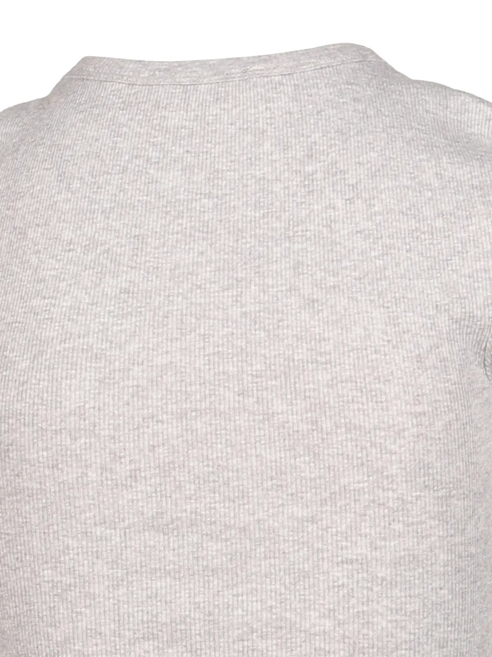 Sporty & Rich Geribbeld T-shirt met logopatch Grijs