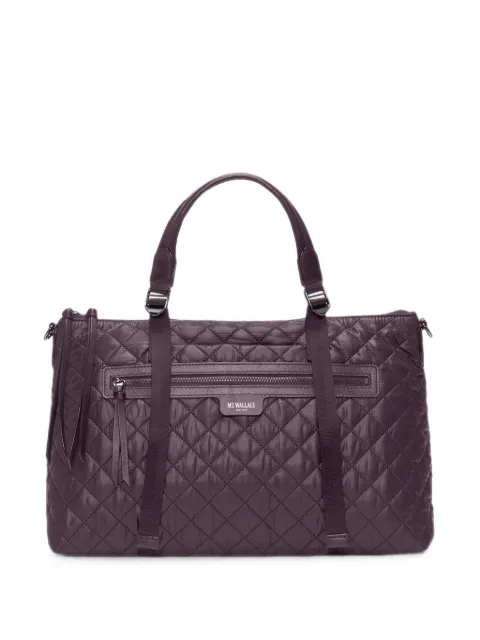 Mz Wallace medium Raisin Park quilted tote bag