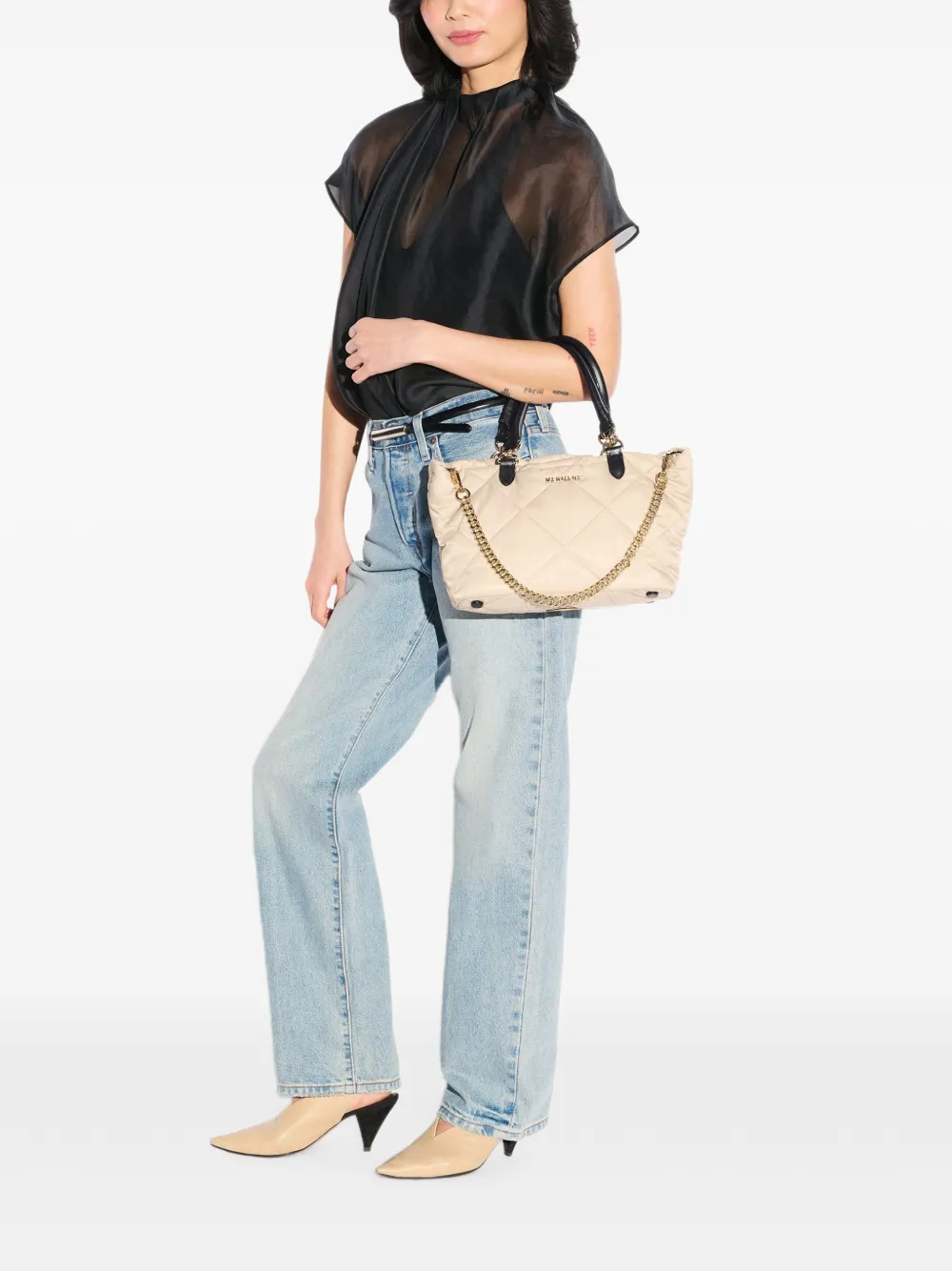 Mz Wallace small Madison quilted tote bag