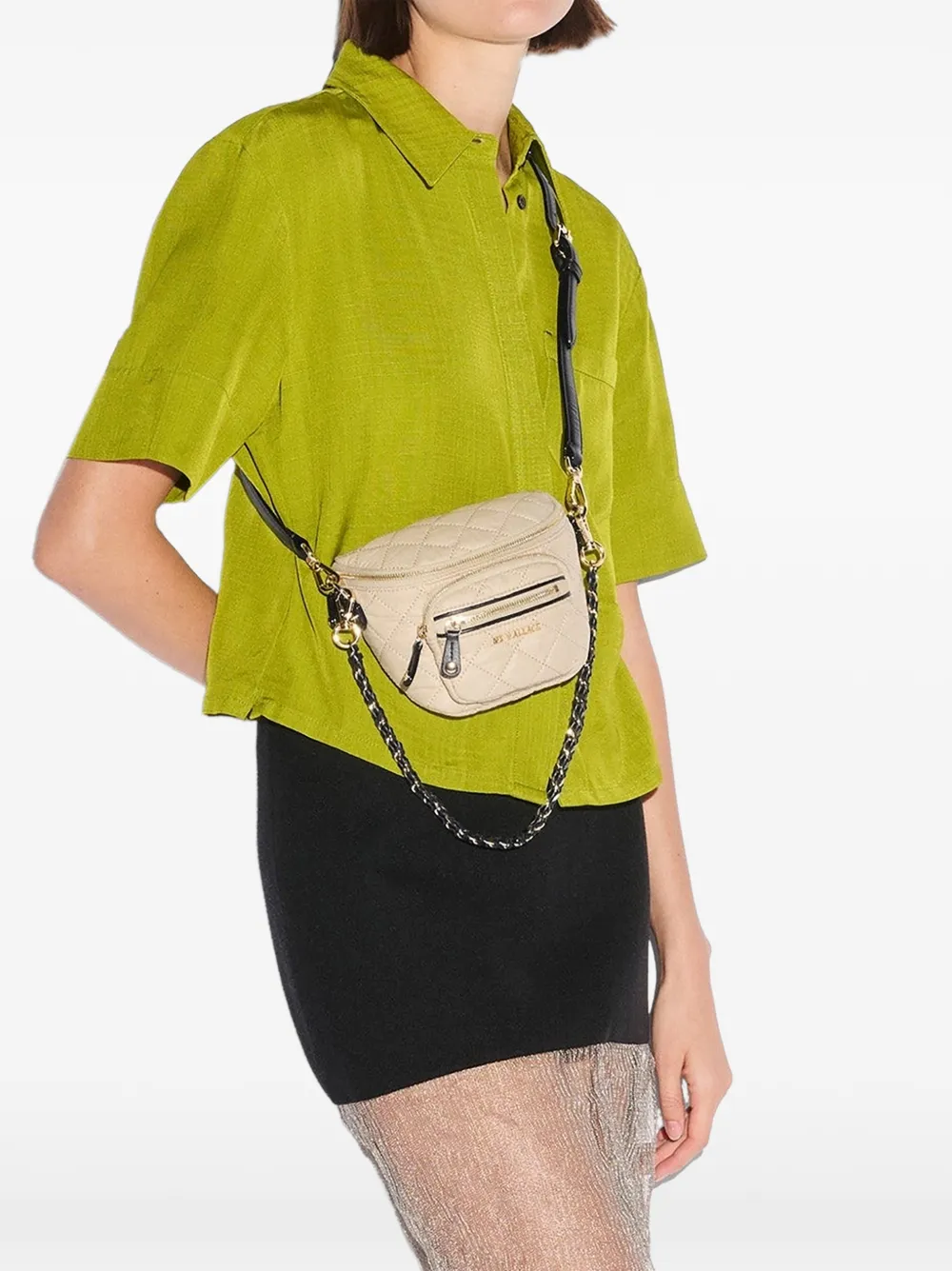 Mz Wallace micro Crosby quilted cross body bag - Toni neutri
