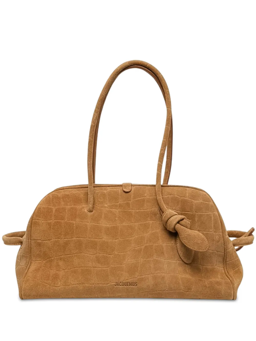 Jacquemus Pre-Owned Borsa a spalla Le Turismo in pelle scamosciata goffrata effetto coccodrillo 2000-2026 - Marrone