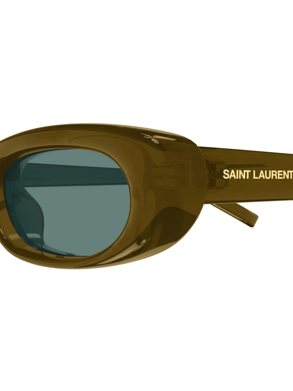 Saint Laurent Eyewear SL 557 Shade Plump oval-frame sunglasses Bruin
