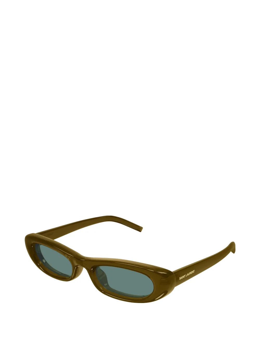 Saint Laurent Eyewear SL 557 Shade Plump oval-frame sunglasses Bruin