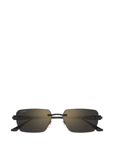 Cartier Eyewear Occhiali da sole rettangolari con montatura a giorno