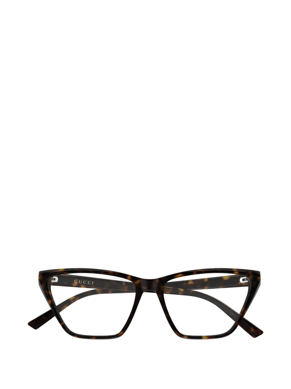 Gucci Eyewear cat-eye tortoiseshell-effect glasses - Marrone