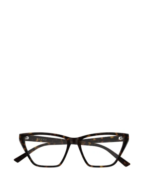 Gucci Eyewear Cat-Eye-Brille in Schildpattoptik