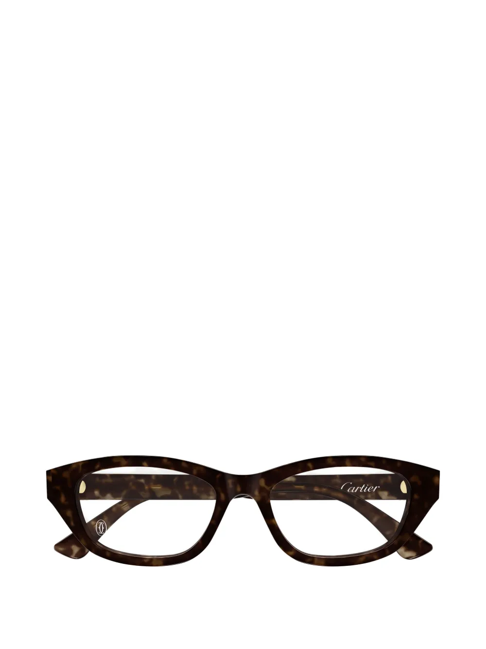 Cartier Eyewear tortoiseshell-effect cat-eye glasses - Marrone