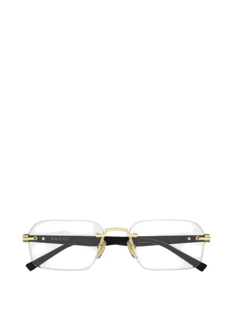 Gucci Eyewear rimless rectangle-frame glasses