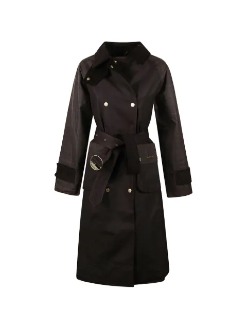 Barbour Elva check-pattern belted trench coat