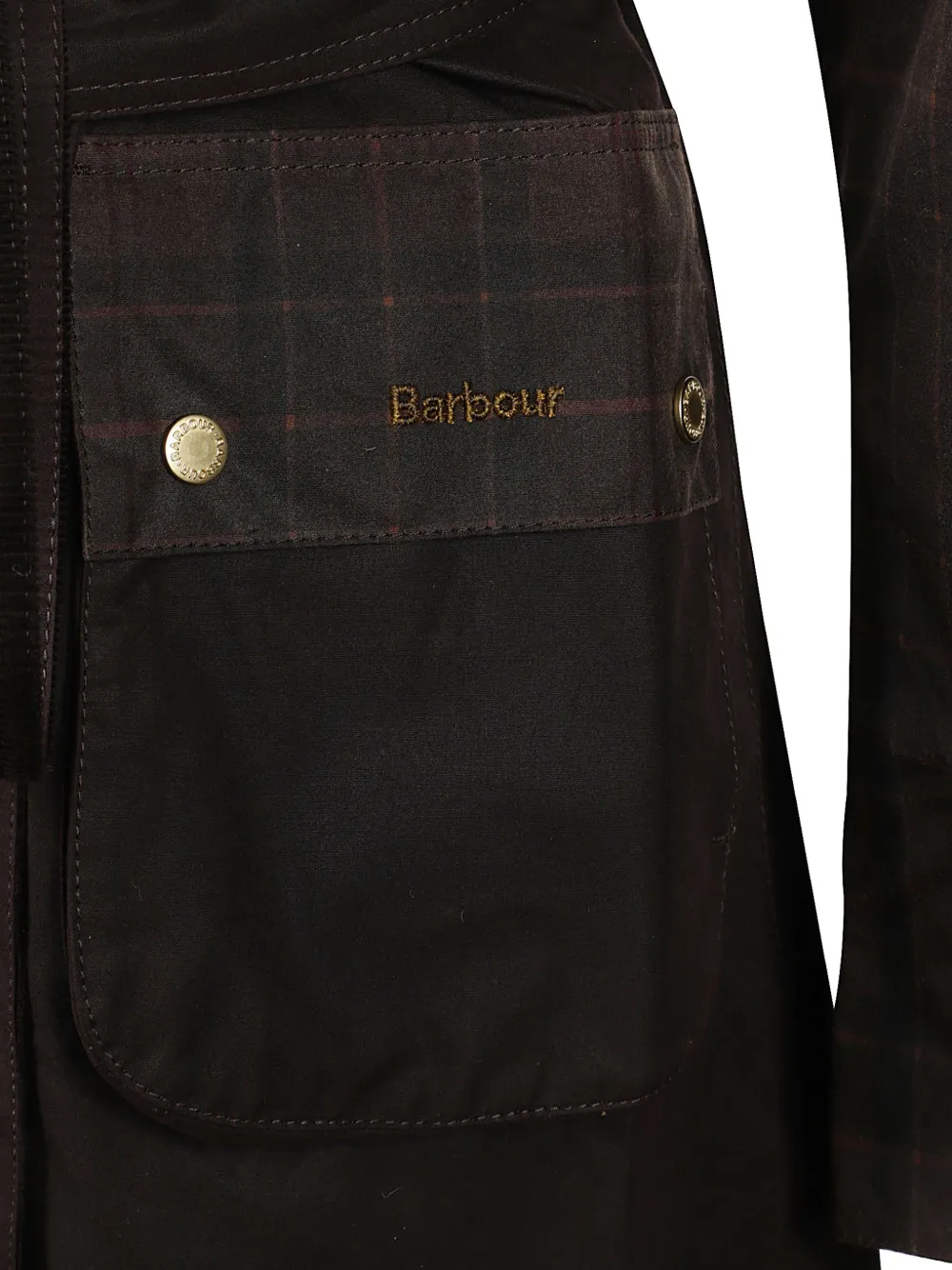 Barbour Geruite jas Bruin