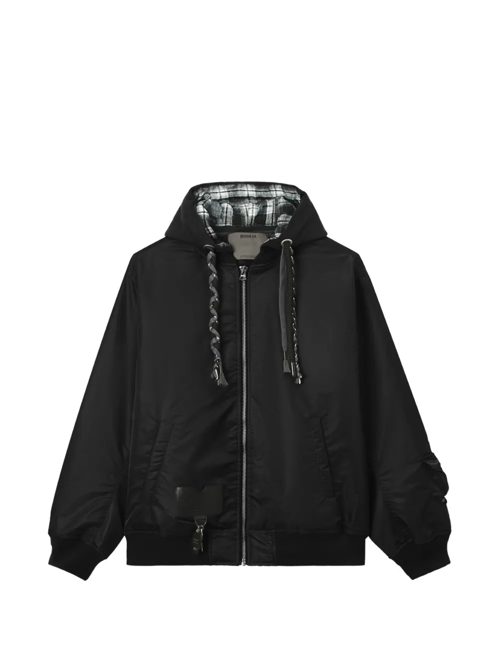 Musium Div. Hooded Bomber Jacket In Black