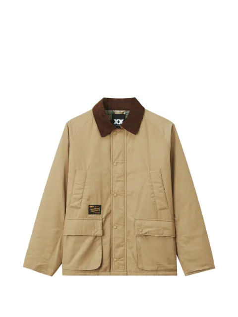 FINGERCROXX corduroy-collar raglan-sleeve jacket