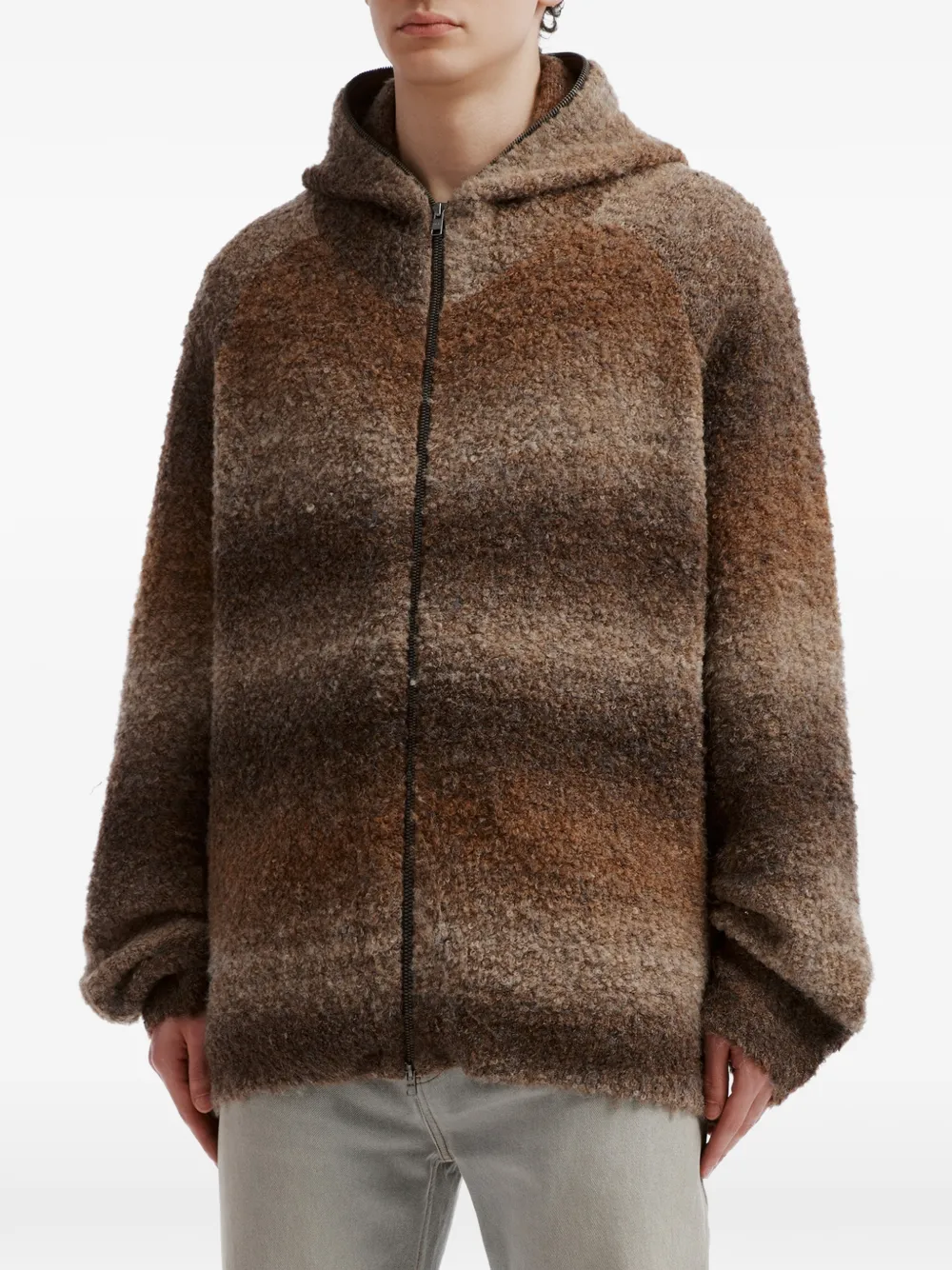izzue gradient-effect zip-up hoodie Bruin