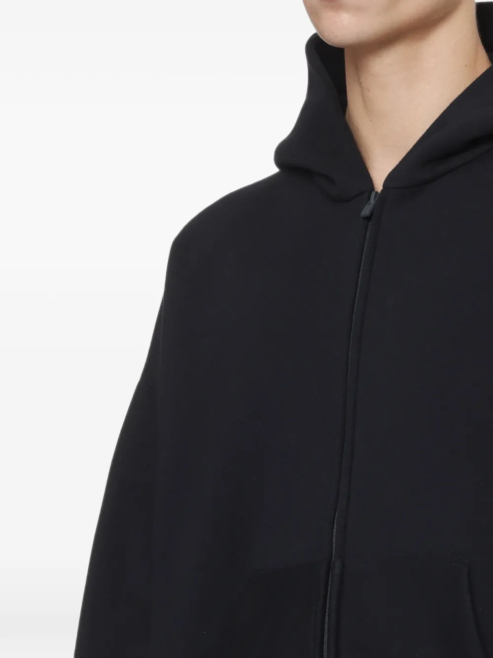 FEAR OF GOD ESSENTIALS hoodie met logo-print en rits Zwart