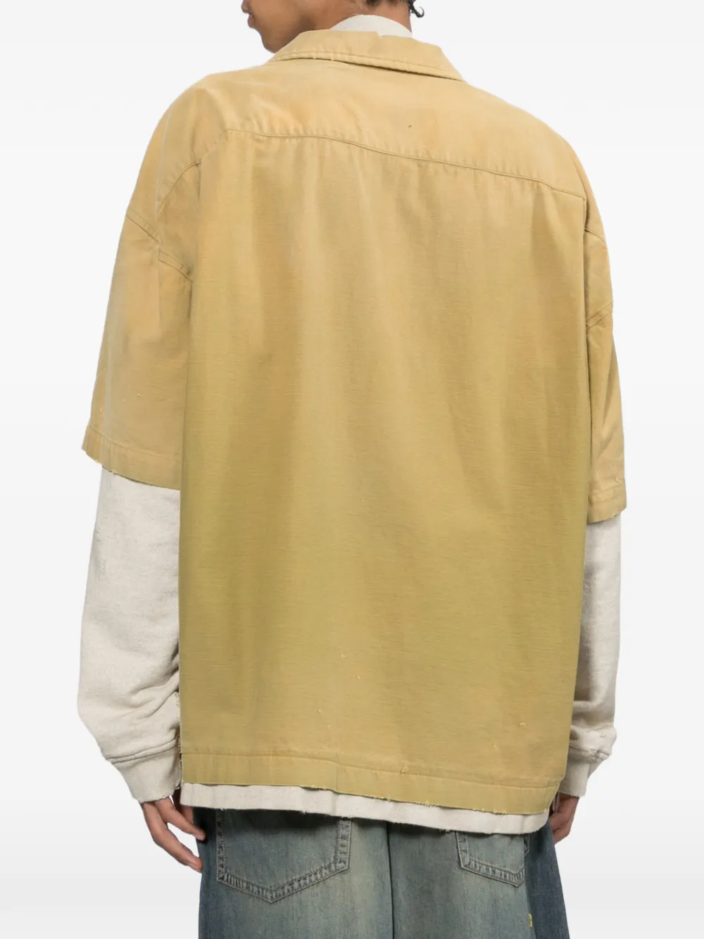 Maison MIHARA YASUHIRO Gelaagd overhemd met pullover Geel