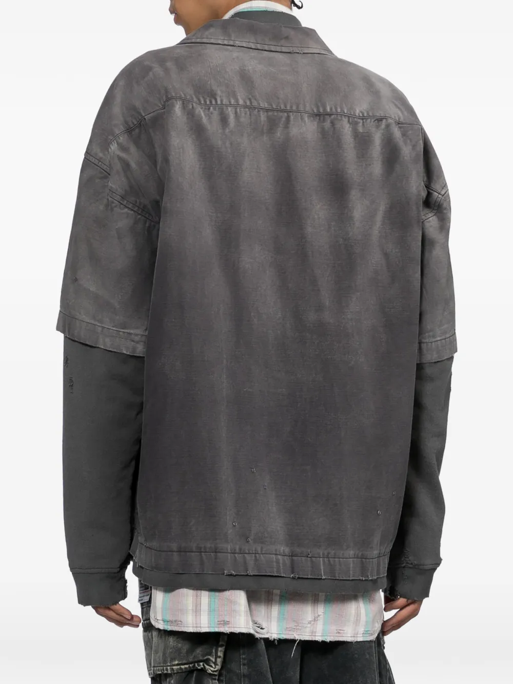 Maison MIHARA YASUHIRO Gelaagd overhemd met pullover Zwart