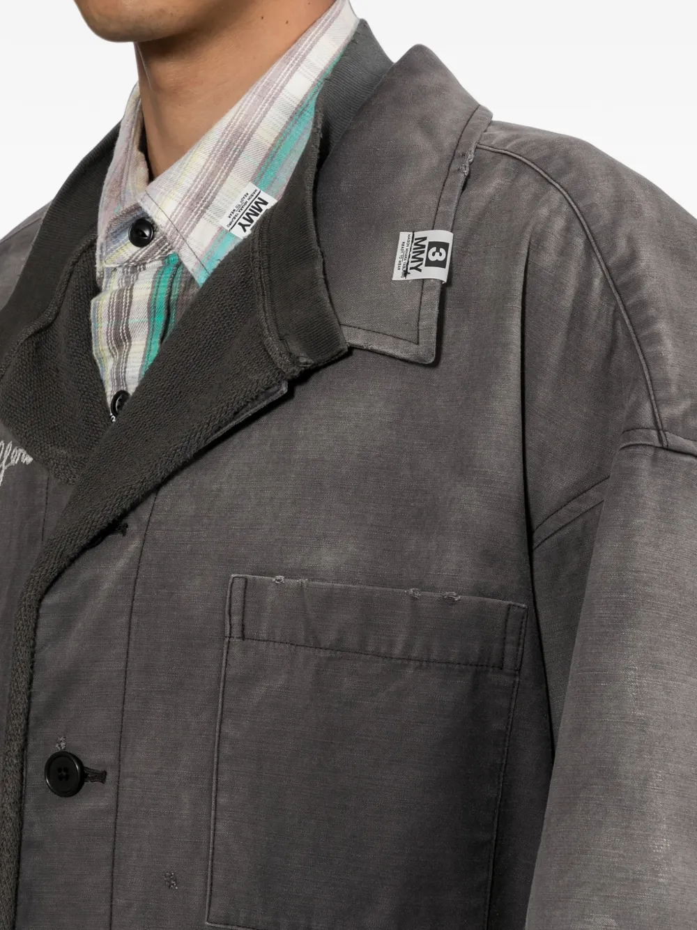 Maison MIHARA YASUHIRO Gelaagd overhemd met pullover Zwart