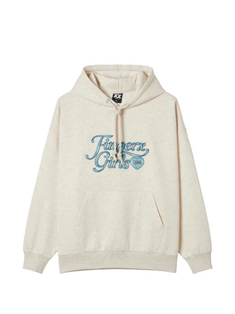 FINGERCROXX logo-embroidered hoodie