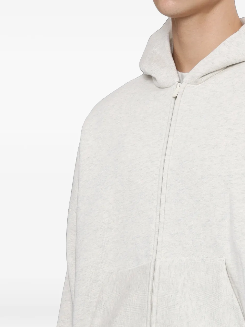 FEAR OF GOD ESSENTIALS Classic hoodie met logo-print en rits Grijs