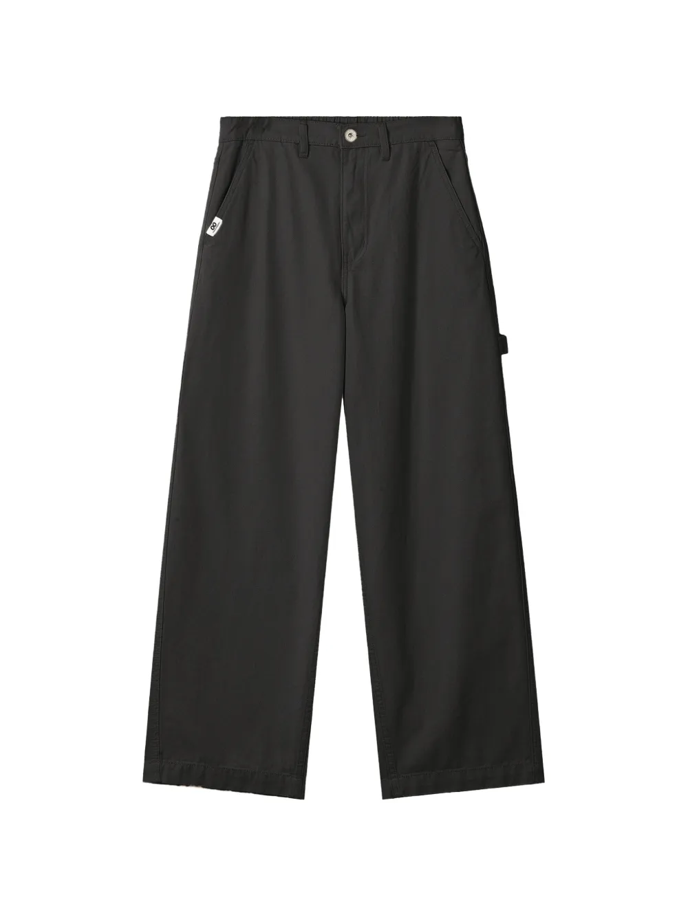 Chocoolate Button-up Straight-leg Trousers In Black
