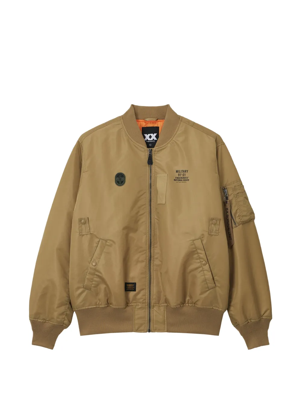 FINGERCROXX logo-print bomber jacket
