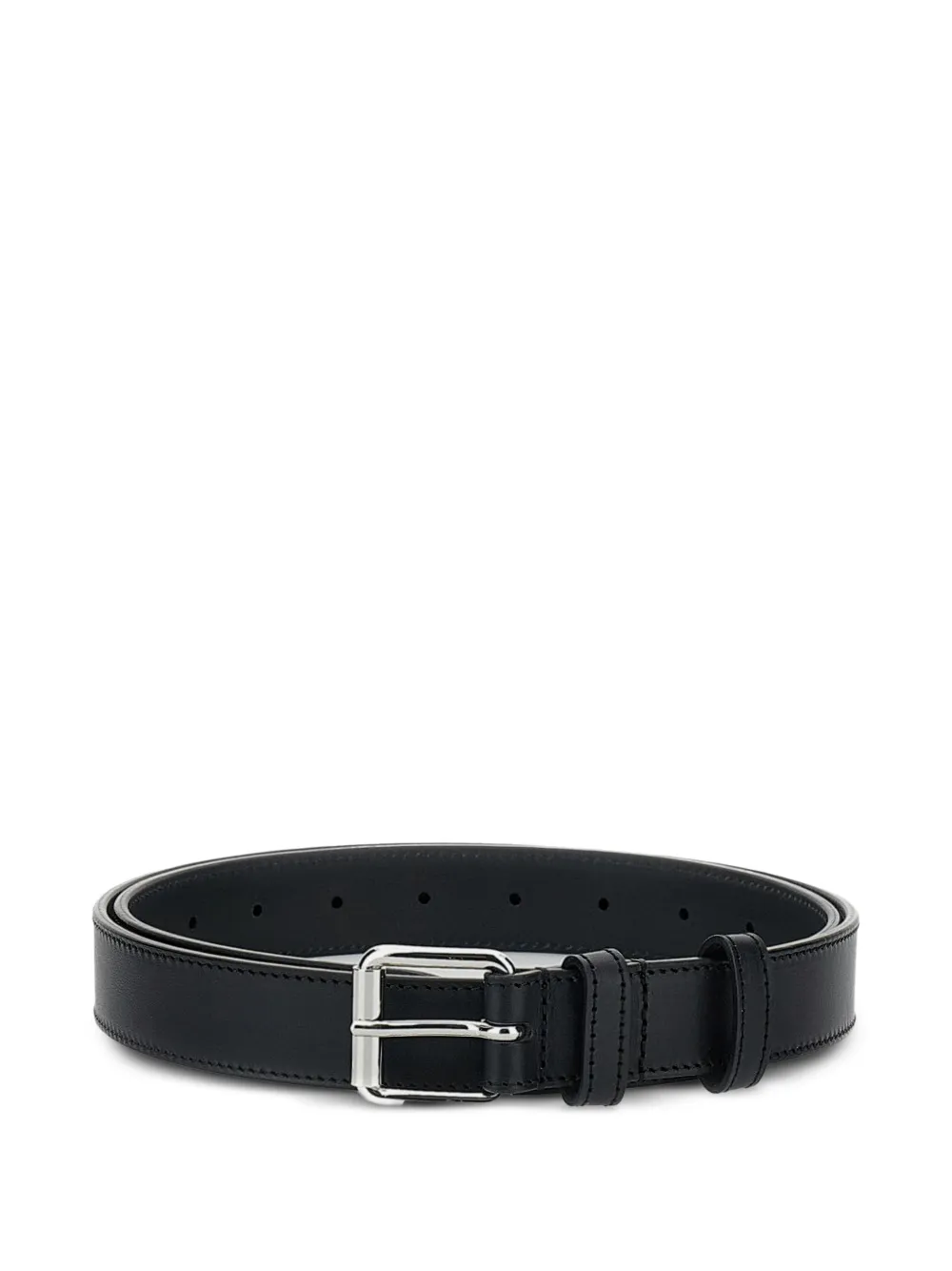 Comme Des Garçons Play square-tip leather belt - Nero