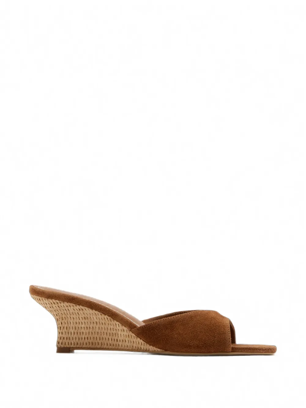 STAUD woven wedge mules - Marrone