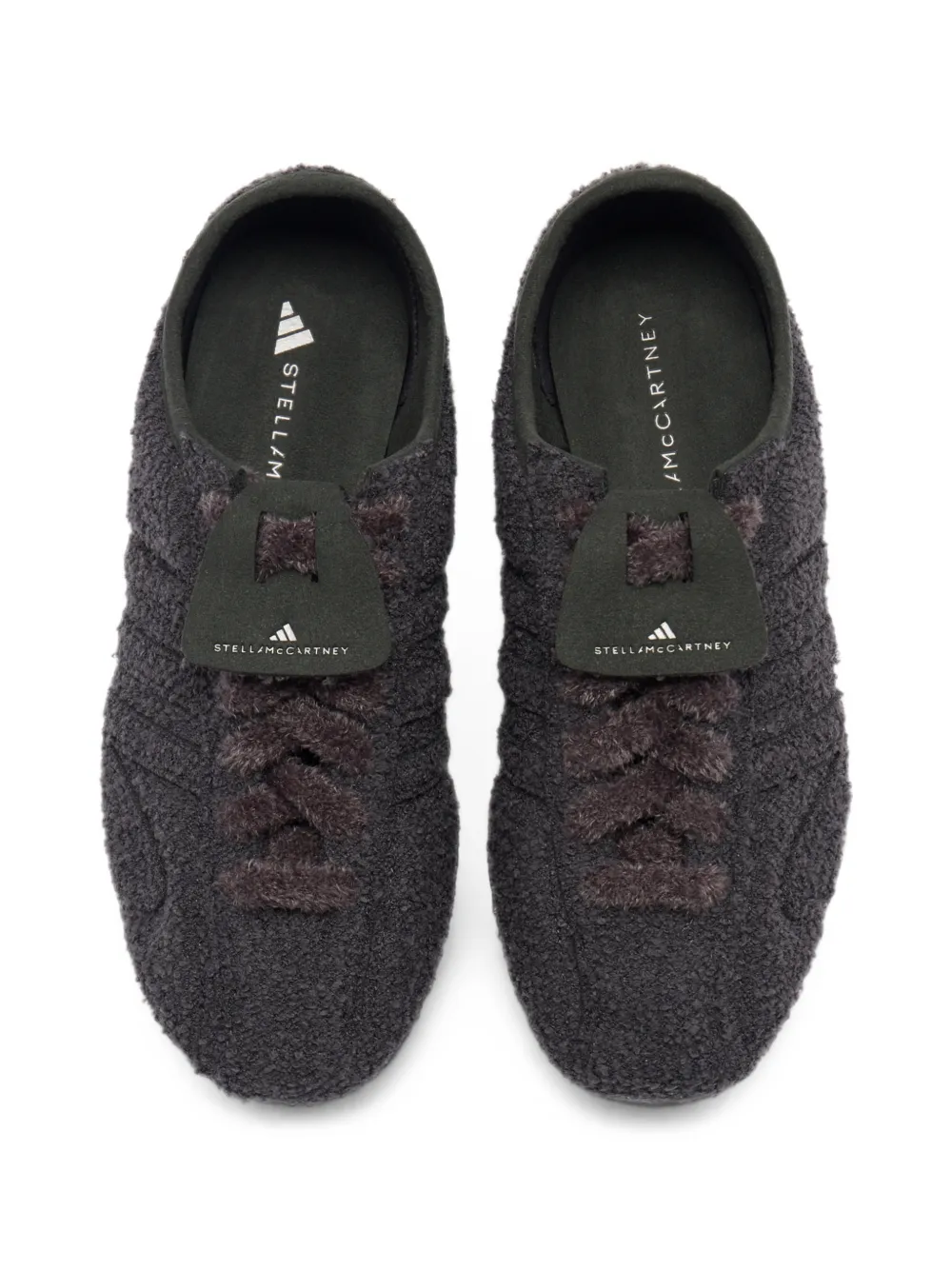 adidas x Stella McCartney fleece-texture logo-print sneakers Grijs