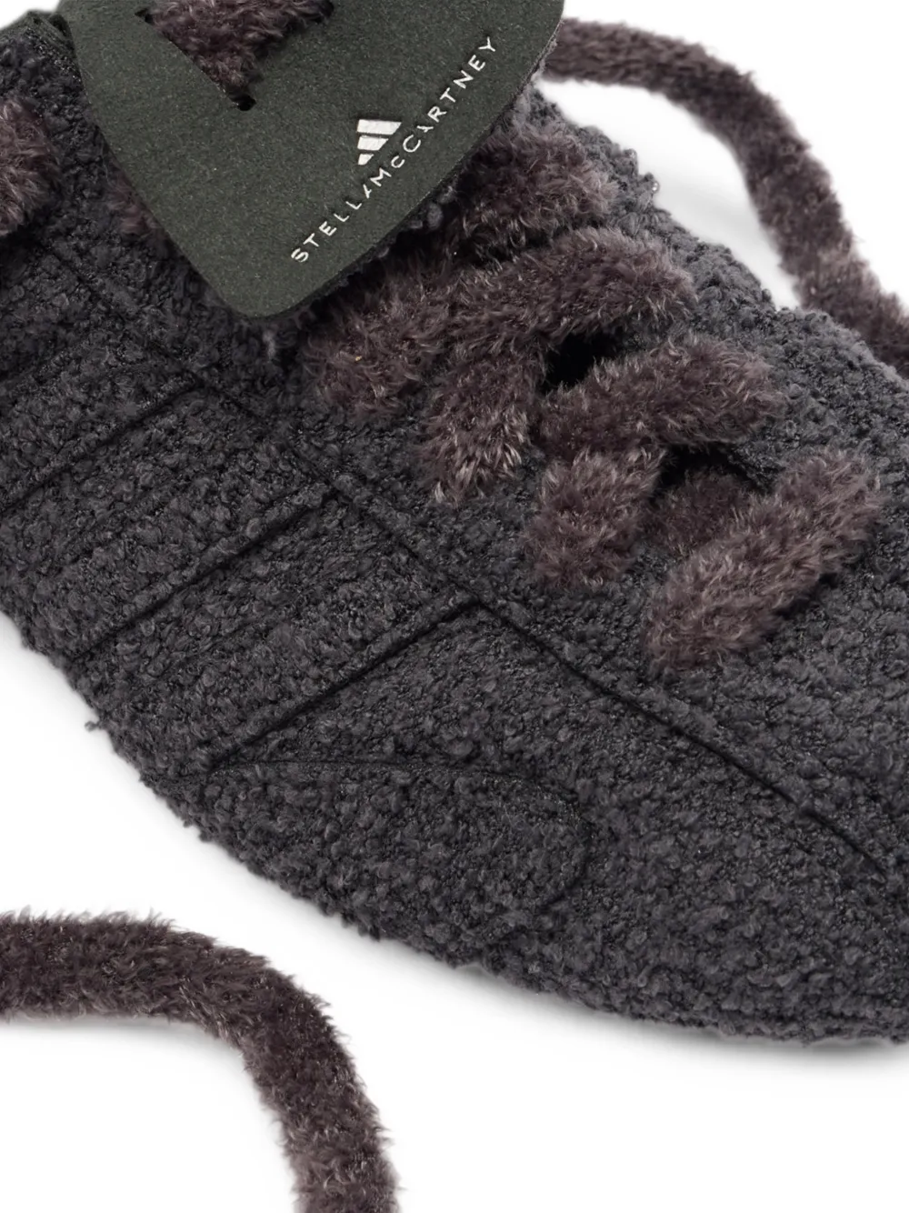 adidas x Stella McCartney fleece-texture logo-print sneakers Grijs