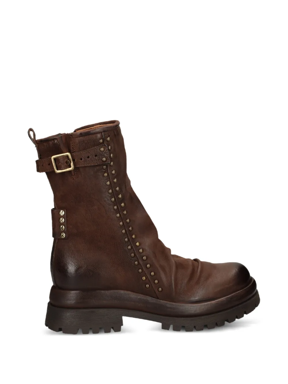 A.S.98 stud-embellished buckled boots
