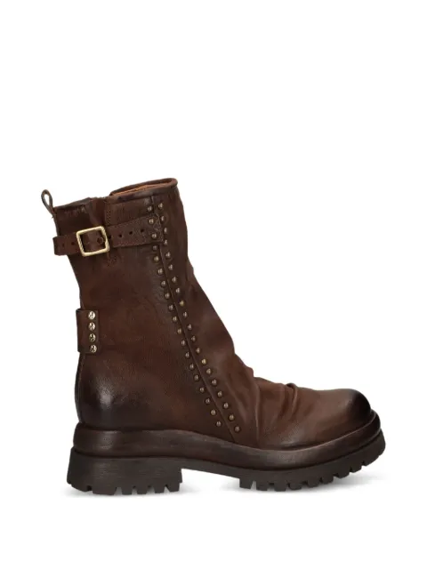 A.S.98 stud-embellished buckled boots
